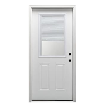 Mmi Door 32"X80" Internal Blinds LH 1/2-Lite Clear Primed Prehung Front Door