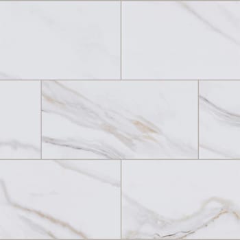 Lifeproof Tile, 22 Mil, 18.5" X 37", Camrose Carrara, Case Of 4