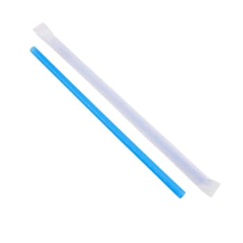 Bunzl G9buga72 Giant Straw Blue 9"Bagged Paper Wrapped Case Of 7200