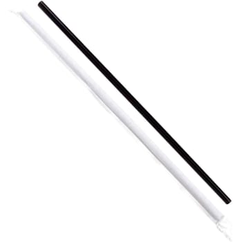 Bunzl J775bkxa5 Jumbo Straw Black7.75" Boxed Paper Wrapped Case Of 5000