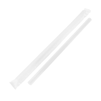 Bunzl G775clxa72 Giant Straw Clear7.75" Boxed Paper Wrapped Case Of 7200