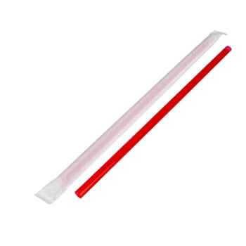 Bunzl G9rdga72 Giant Straw Red 9"Bagged Paper Wrapped Case Of 7200