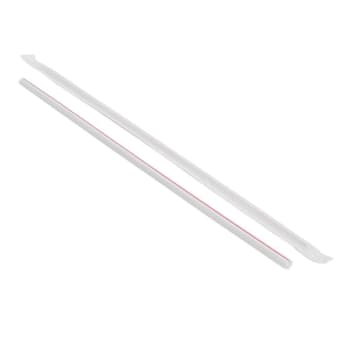 Bunzl J1025rwxa2 Jumbo Straw Wht/Red10.25" Boxed Paper Wrapped Case Of 2000