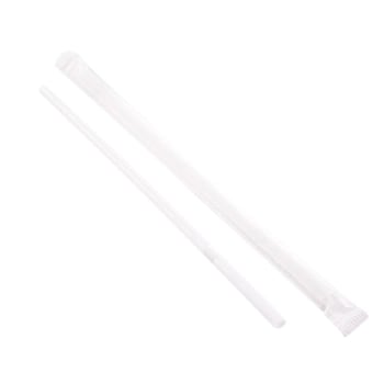 Bunzl Jfx775whxa12 Jumbo Flex Strawwht 7.75" Boxed Paper Wrapped Case Of 10000