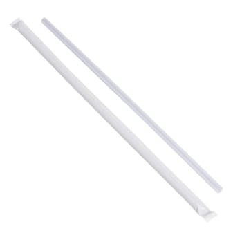 Bunzl J1025clxa2 Jumbo Straw Clear10.25" Boxed Paper Wrapped Case Of 2000