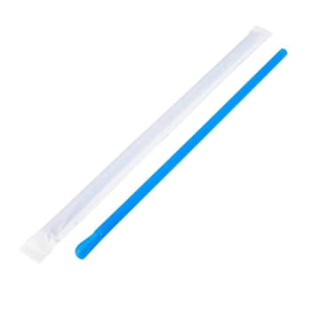 Bunzl Gs1025blxa12 Giant Spoon Straw10.25" Blu Boxed Paper Wrapped Case Of 1200