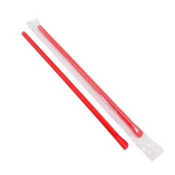 Bunzl Jsp10rdgo54 Jumbo Spoon Strawred 10.25" Bagged Poly Wrapped Case Of 5400