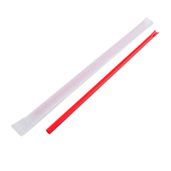 Bunzl Gs1025rdxa12 Giant Spoon Straw10.25" Red Boxed Paper Wrapped Case Of 1200