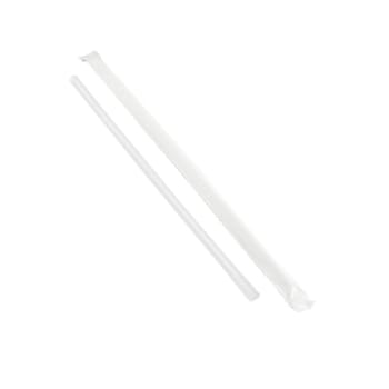 Bunzl J775clxa12 Jumbo Straw Clear7.75" Boxed Paper Wrapped Case Of 12000