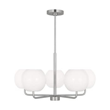 Image for Generation Lighting Rory 26.875" 5-Light Brushed Steel Chandelier With Bulbs from HD Supply