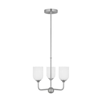 Image for Generation Lighting Emile 16" 3-Light Brushed Steel Chandelier With Bulbs from HD Supply