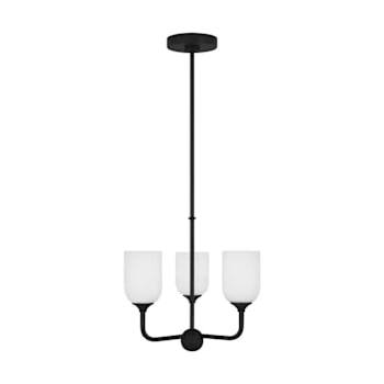 Image for Generation Lighting Emile 16" 3-Light Midnight Black Chandelier With Bulbs from HD Supply