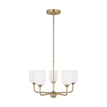 Image for Generation Lighting Emile 20 In. 5-Light Brush Satin Brass Chandelier With Bulbs from HD Supply