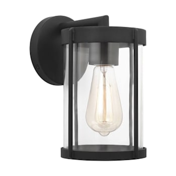Image for Generation Lighting Luning 10 In. 1light Texture Black Wall Lantern, Clear Glass from HD Supply