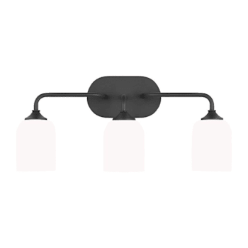 Image for Generation Lighting Emile 22" 3-Light Midnight Black Vanity Light With Bulbs from HD Supply