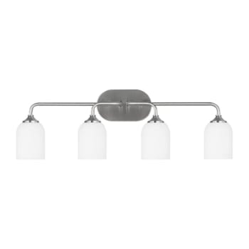 Image for Generation Lighting Emile 31" 4-Light Brushed Steel Vanity Light With Bulbs from HD Supply