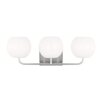 Image for Generation Lighting Rory 3-Light Brushed Steel Vanity Light, Opal Glass from HD Supply