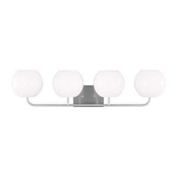 Image for Generation Lighting Rory 4-Light Brushed Steel Vanity Light, Opal Glass from HD Supply