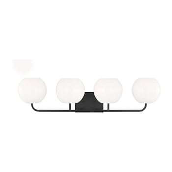 Image for Generation Lighting Rory 4-Light Midnight Black Vanity Light With LED Bulbs from HD Supply
