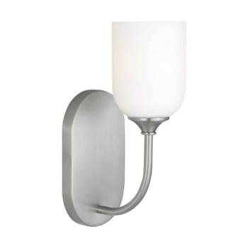 Image for Generation Lighting Emile 12" 1-Light Brushed Steel Wall Sconce With Bulb from HD Supply