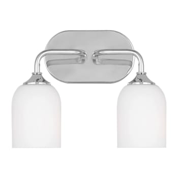 Image for Generation Lighting Emile 13.25" 2-Light Chrome Vanity Light With Bulbs from HD Supply