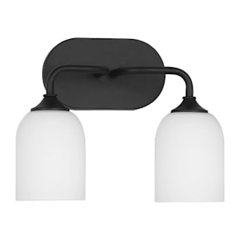 Image for Generation Lighting Emile 13.25" 2-Light Midnight Black Vanity Light With Bulbs from HD Supply