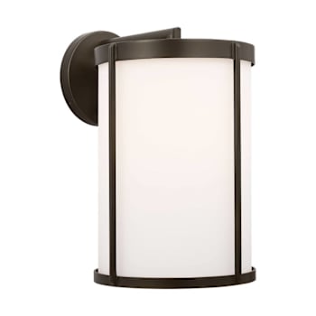 Image for Generation Lighting Luning 15" 1-Light Antique Bronze Wall Lantern, Opal Etched from HD Supply