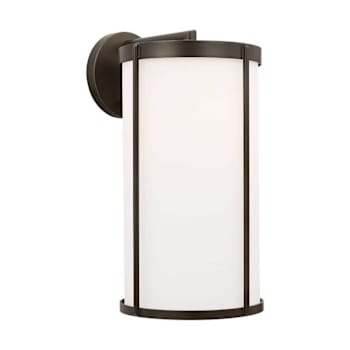 Image for Generation Lighting Luning 18.5" 1-Light Antique Bronze Wall Lantern Opal Etched from HD Supply
