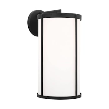 Image for Generation Lighting Luning 18.5" 1-Light Textured Black Wall Lantern Opal Etched from HD Supply