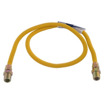 Eastman Yellow Coated Gas Supply Line 3/8" Od-1/2"Mip X 1/2"Mip X 48" Bag