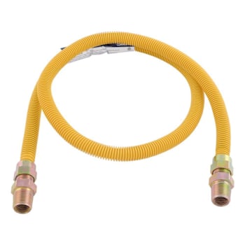 Eastman Yellow Coated Gas Supply Line 1/2"Od-1/2"Mip X 1/2"Mip X 48" Bag