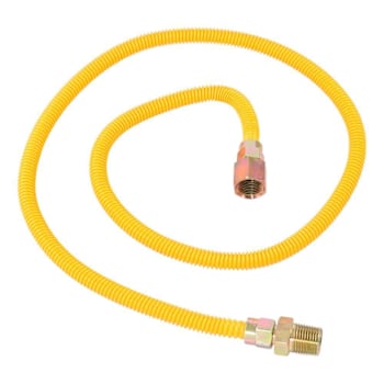 Eastman Yellow Coated Gas Supply Line 3/8"Od-1/2"Fip X 1/2"Mip X 48" Bag