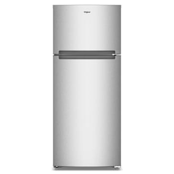 Whirlpool 28" W Top Freezer Refrigerator 18 cu. ft. W/ Total Coverage Cooling, Garage Ready