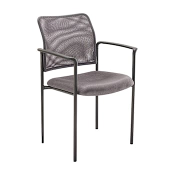 Image for Flash Furniture Jana Comfort Gray Mesh Stackable Steel Side Chair With Arms from HD Supply