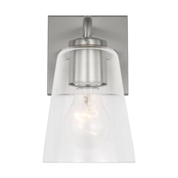 Image for Generation Lighting Miles 8" 1-Light Brushed Nickel Wall Sconce, Clear Glass from HD Supply