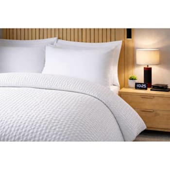 Integra Fabrics Seersucker King Decorative Top Sheet  112" X 98" Case Of 12