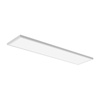 Juno LED Flat Panel Surfact Mount Ceiling Fixture, Interchangeable Trim, 1' X 4'