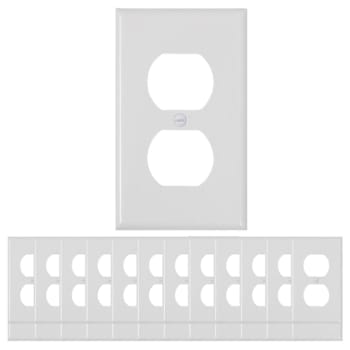 Image for Energetic Lighting Duplex Outlet Wall Plate, 1-Gang, White, Package Of 25 from HD Supply