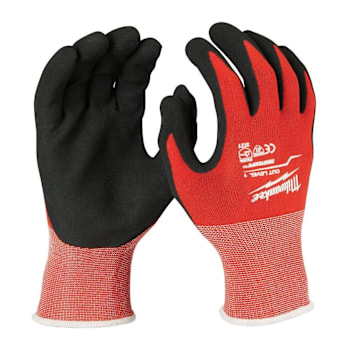 Milwaukee Cut Level 1 Nitrile Dipped Gloves Medium