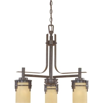 Image for Designers Fountain Mission Ridge 3-Light Hanging Indoor Chandelier (Glass) from HD Supply