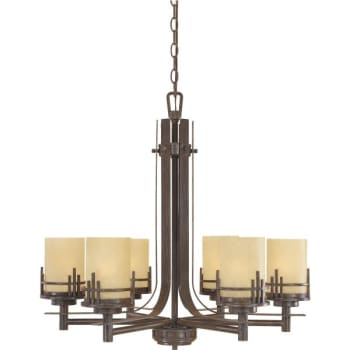 Image for Designers Fountain Mission 6-Light Hanging Indoor Chandelier (Glass) from HD Supply
