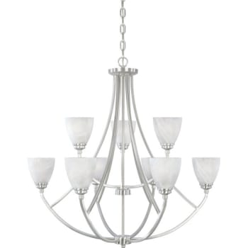 Image for Designers Fountain Tackwood 9-Light Hanging Indoor Chandelier (Glass) from HD Supply