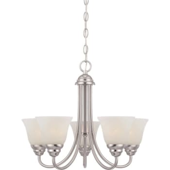 Image for Designers Fountain Kendall 5-Light Hanging Indoor Chandelier (Satin Platinum) (Glass) from HD Supply