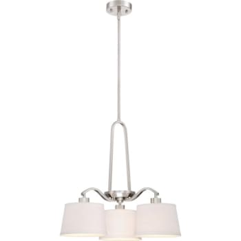 Image for Designers Fountain Studio 3-Light Indoor Chandelier (Satin Platinum) (Fabric) from HD Supply
