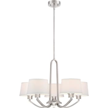 Image for Designers Fountain Studio 5-Light Indoor Chandelier (Satin Platinum) (Fabric) from HD Supply