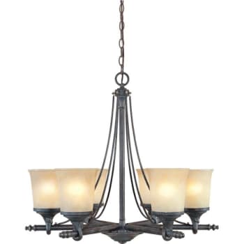 Image for Designers Fountain Austin 6-Light Hanging Indoor Chandelier (Glass) from HD Supply