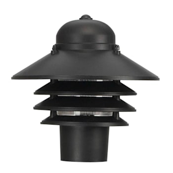 Image for Liteco Post Top Bollard Fixture, E26 Socket, Black With Clear Prismatic Lens from HD Supply