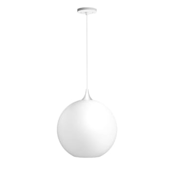 Image for Liteco 14" Pendant Fixture, E26 Socket, 5' Cord, White With Acrylic White Globe from HD Supply