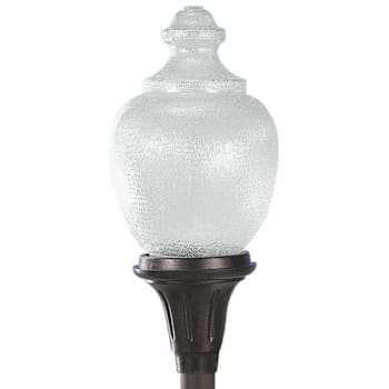 Image for Liteco 30" Commercial Acorn Post Top, E26, Black With Clear Textured Lens from HD Supply