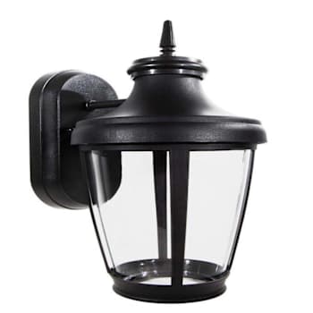 Image for Liteco Outdoor Wall Mount Composite Fixture, E26 Socket, Black With Clear Lens from HD Supply